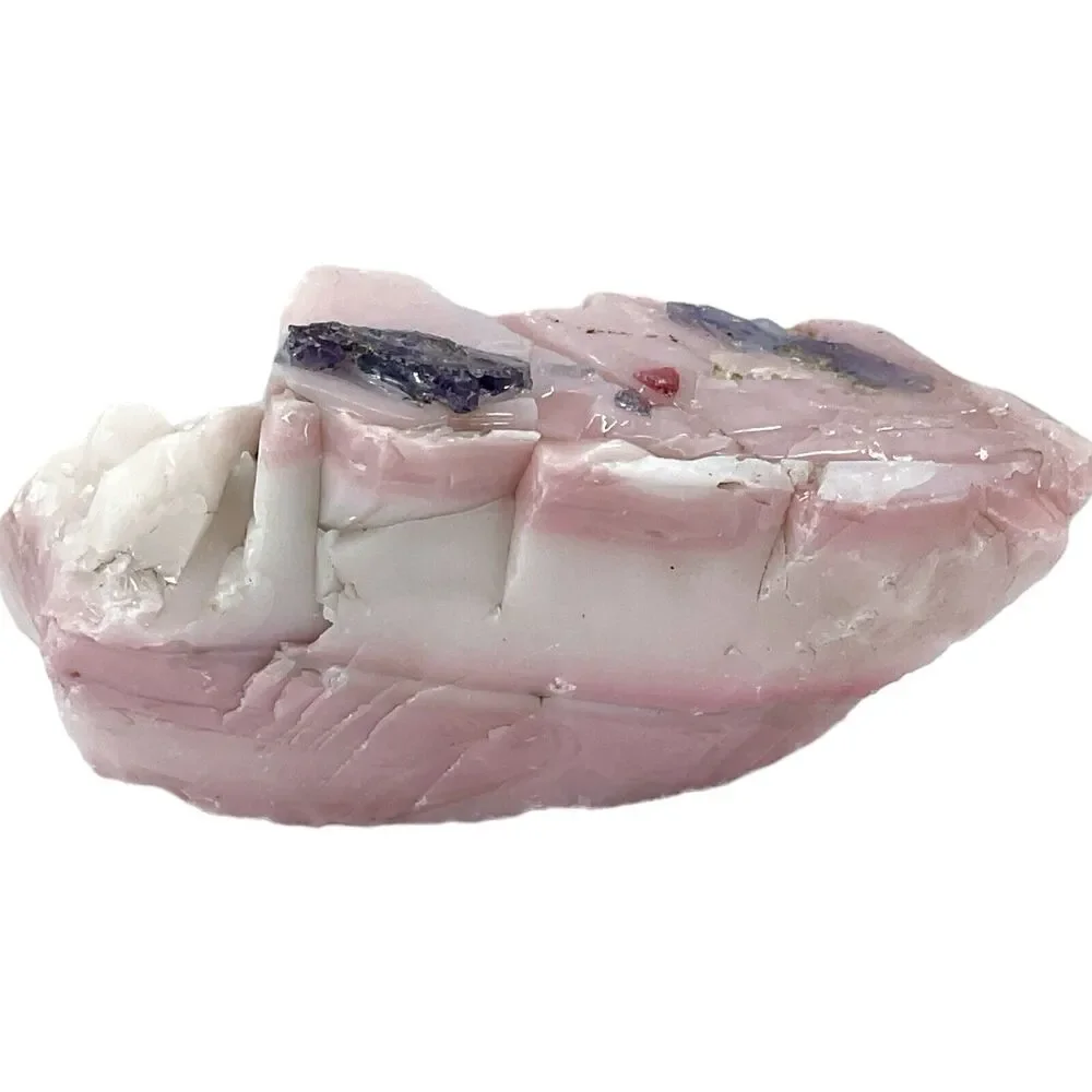 Pink White Art Glass‎ Cullet Glowing Manganese Slag Glass #4GX143